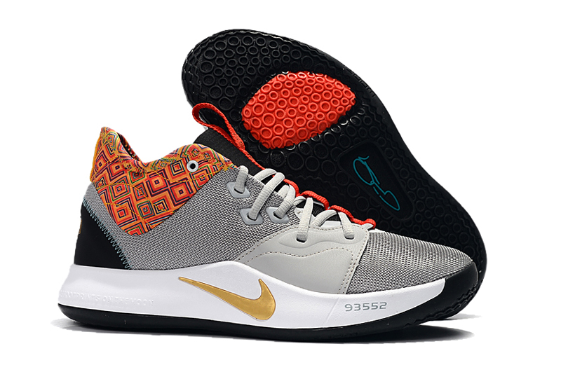 Nike PG 3 BHM Grey Orange Black Shoes